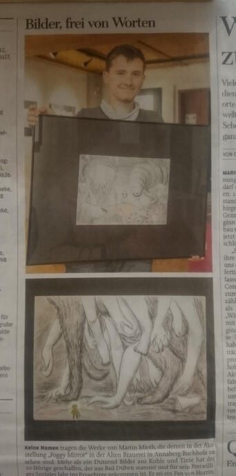 Newspaper Article of Art Exhibit